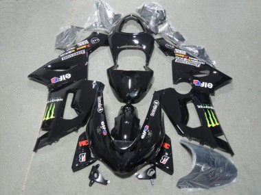 3M Touch4 Monster Negro Kit Completo Carenado Kawasaki ZX6R 2005-2006