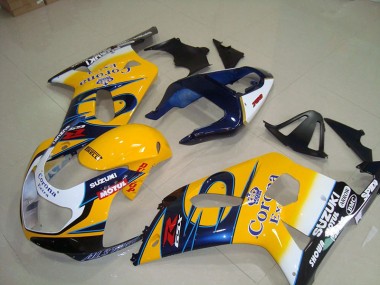 Amarillo Azul Corona Extra Motul Carenado Suzuki GSXR 750 K1 K2 K3 2001-2003