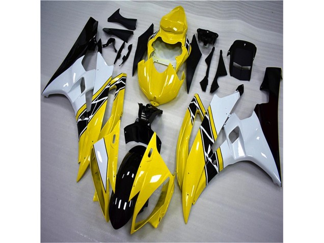 Amarillo Blanco Negro Plástico Yamaha R6 2006-2007