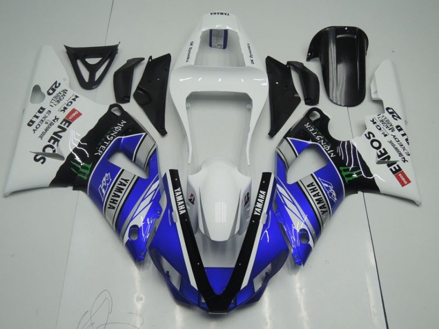 Azul Blanco ENEOS Monster Carenado Yamaha R1 2000-2001