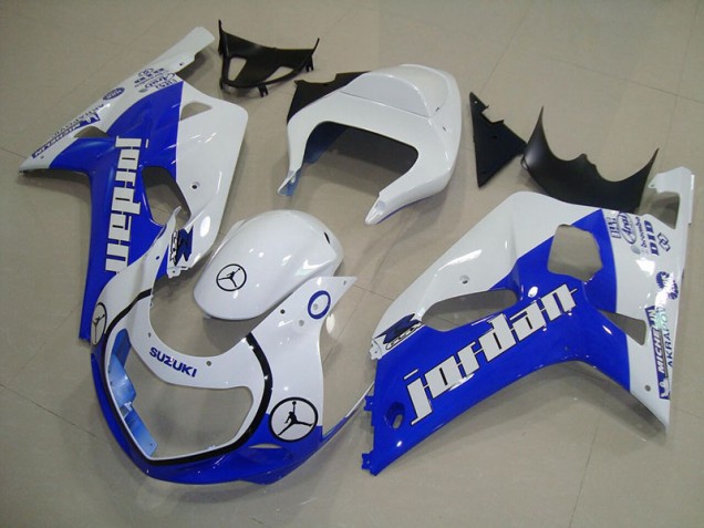 Azul Blanco Jordan Carenado Suzuki GSXR 750 K1 K2 K3 2001-2003