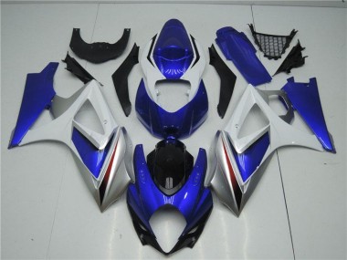 Azul Blanco Kits ABS Carenado Suzuki GSXR 1000 K7 2007-2008