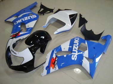 Azul Blanco Kits ABS Carenado Suzuki GSXR 750 K1 K2 K3 2001-2003