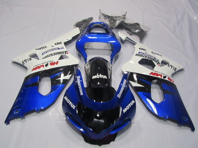 Azul Blanco Motul Kit ABS Carenado Suzuki GSXR 600 K1 K2 K3 2001-2003