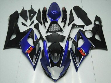 Azul Negro ABS Plástica Suzuki GSXR 1000 K5 2005-2006