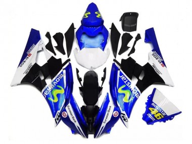 Azul Negro Blanco Carenado Yamaha R6 2006-2007