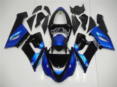 Azul Negro Kits Completo Carenado ABS Kawasaki ZX6R 2005-2006