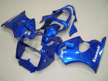 Azul con Blanco Calcomanías Carenado Kawasaki ZX6R 2000-2002