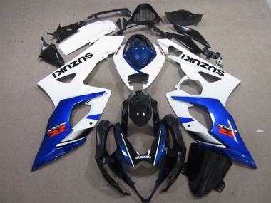 Blanco Azul Inyección Kits Carenado Suzuki GSXR 1000 K5 2005-2006