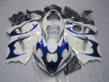 Blanco Azul Plástico Suzuki GSXR 1300 Hayabusa 1996-2007