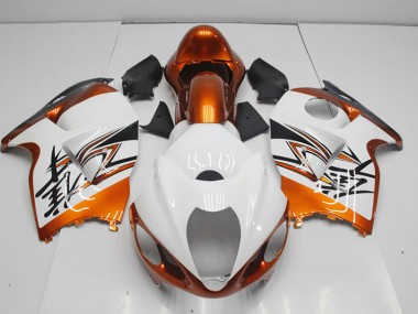 Blanco Naranja Carenado Suzuki GSXR 1300 Hayabusa 1996-2007