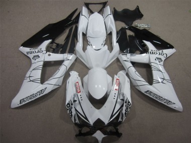 Blanco Negro Corona Extra Motul Carenado Suzuki GSXR 600 K8 2008-2010