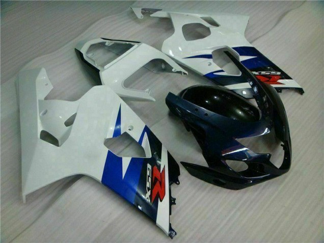 Blanco Negro Inyección Kits Carenado Suzuki GSXR 600 / 750 K4 2004-2005