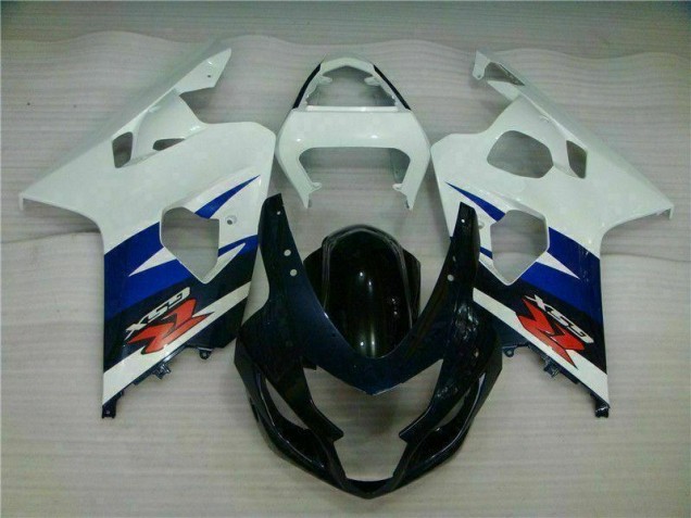 Blanco Negro Inyección Kits Carenado Suzuki GSXR 600 / 750 K4 2004-2005