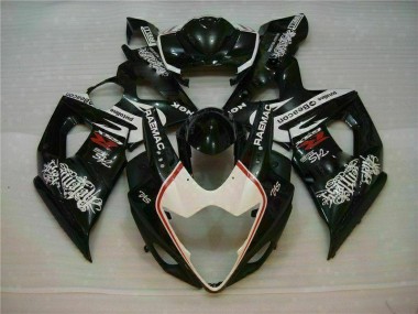 Blanco Negro Kit Carenado Suzuki GSXR 1000 K5 2005-2006