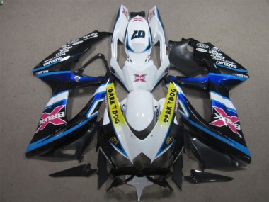 Blanco Oscuro Dog 07 Carenado Suzuki GSXR 600 K8 2008-2010