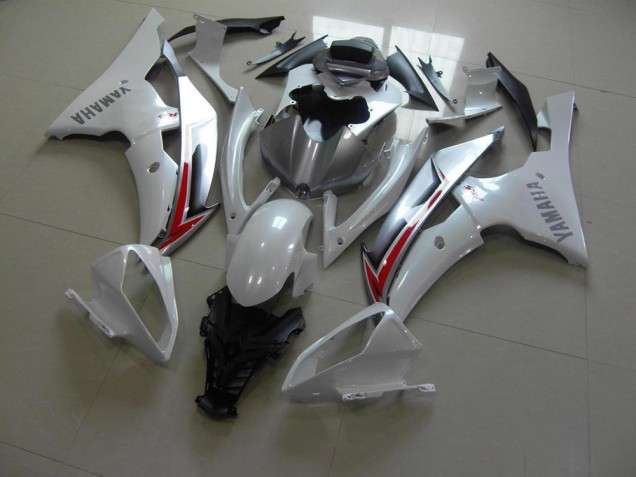 Blanco Perla Plata Carenado Yamaha R6 2008-2016