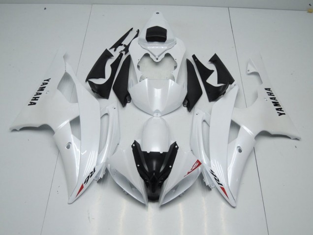 Blanco Perla & Rojo Pegatinas Carenado Yamaha R6 2008-2016