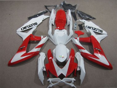 Blanco Rojo Carenado Suzuki GSXR 600 K8 2008-2010