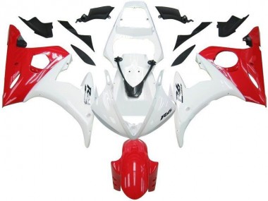 Blanco Rojo Carenado Yamaha R6 2003-2005