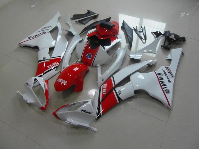 Blanco Rojo Estilo OEM Carenado Yamaha R6 2008-2016