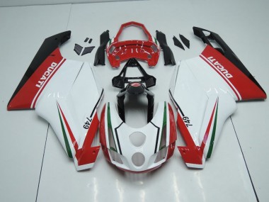 Blanco Rojo con Cola Open Carenado Ducati 749 999 2003-2004