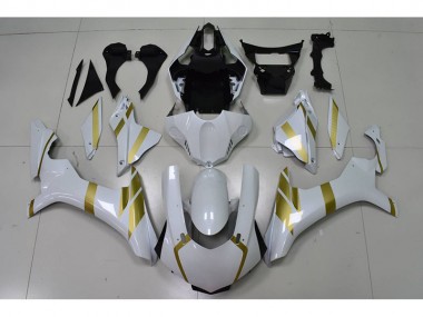 Blanco con Oro Calcomanía Carenado Yamaha R1 2015-2019