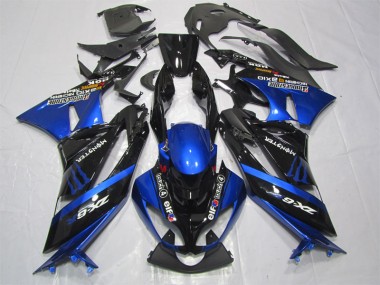 Negro Azul Monster Carenado Kawasaki ZX6R 2009-2012