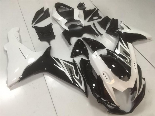 Negro Blanco Carenado & Plástico Suzuki GSXR 600 / 750 K11 2011-2021