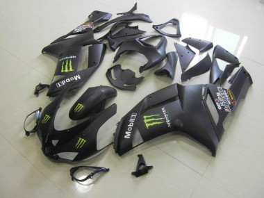 Negro Mate Monster Carenado Kawasaki ZX6R 2007-2008