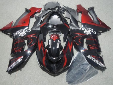 Negro Rojo Corona Extra Carenado Kawasaki ZX10R 2006-2007