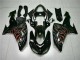 Negro Rojo Llama Kits Completo Carenado Kawasaki ZX10R 2006-2007