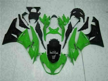 Negro Verde Kit Carenado Inyección Kawasaki ZX6R 2009-2012