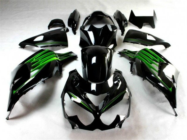 Negro Verde Kit Completo Carenado Kawasaki ZX14R ZZR 1400 2012-2021