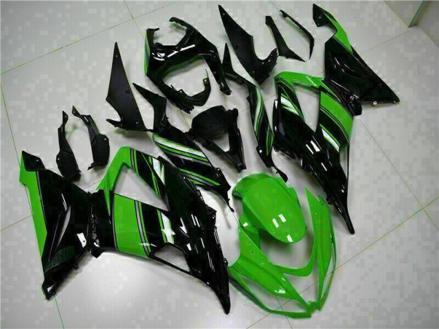 Negro Verde Kit Completo Carenado Kawasaki ZX6R 2013-2018