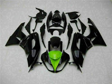 Negro Verde Kits Carenado Kawasaki ZX6R 2009-2012