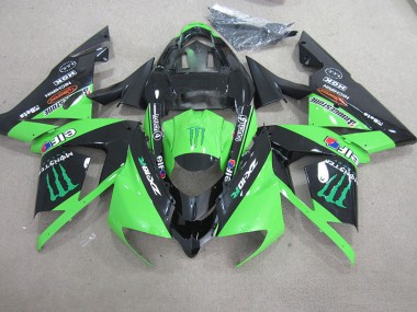 Negro Verde Monster Carenado Kawasaki ZX10R 2003-2005