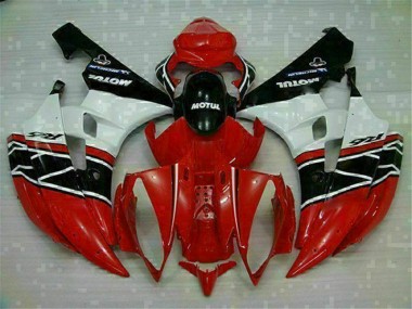 Rojo Blanco ABS Kits Carenado Yamaha R6 2006-2007