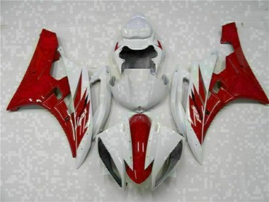 Rojo Blanco Kits Completo Carenado ABS Yamaha R6 2006-2007