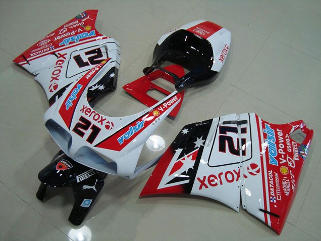 Rojo Blanco Xerox 21 Kits Carenado Ducati 748 916 996 996S 1993-2005