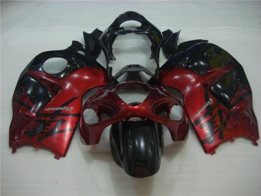 Rojo Negro ABS Carenado Suzuki GSXR 1300 Hayabusa 1996-2007