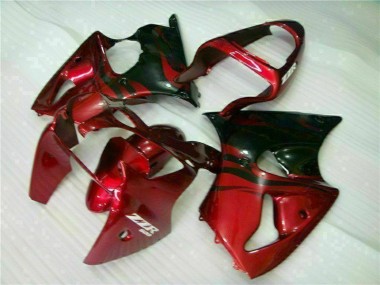 Rojo Negro Carenado Kawasaki ZX6R 2000-2002