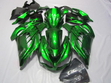 Verde Blanco Ninja Calcomanía Carenado Kawasaki ZX14R ZZR 1400 2012-2021