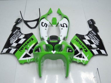 Verde Negro & Blanco Carenado Kawasaki ZX7R 1996-2003