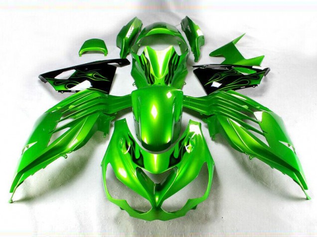 Verde Negro Carenado Kawasaki ZX14R ZZR 1400 2012-2021