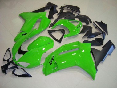 Verde Negro Mate Carenado Kawasaki ZX6R 2007-2008